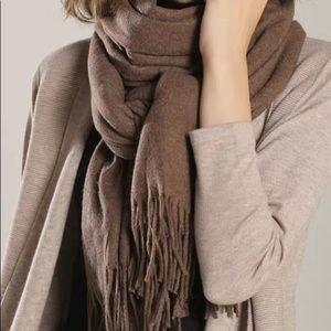 Premium Quality Cashmere And Silk Lily Scarf For Women’s One Size brown